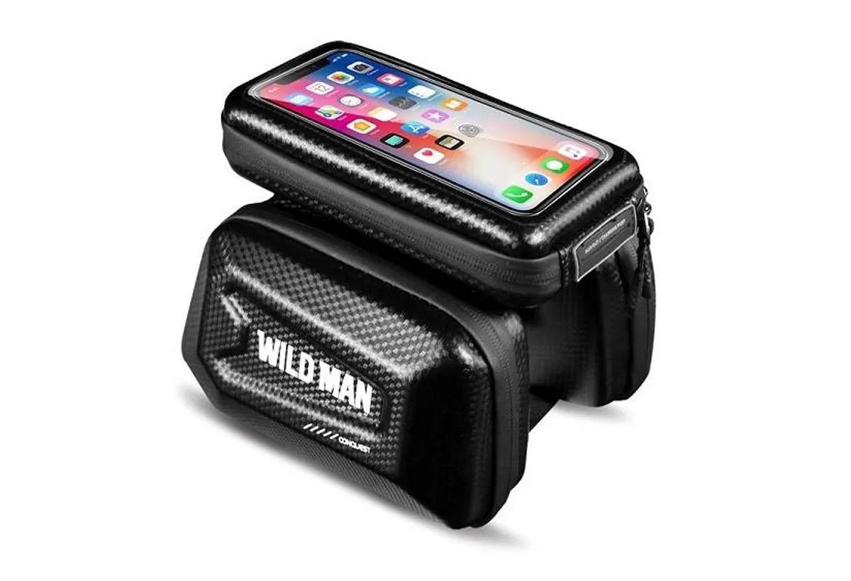 WILDMAN traveling bag for bike frame with zipper 1,2L (4"-7") E6S black