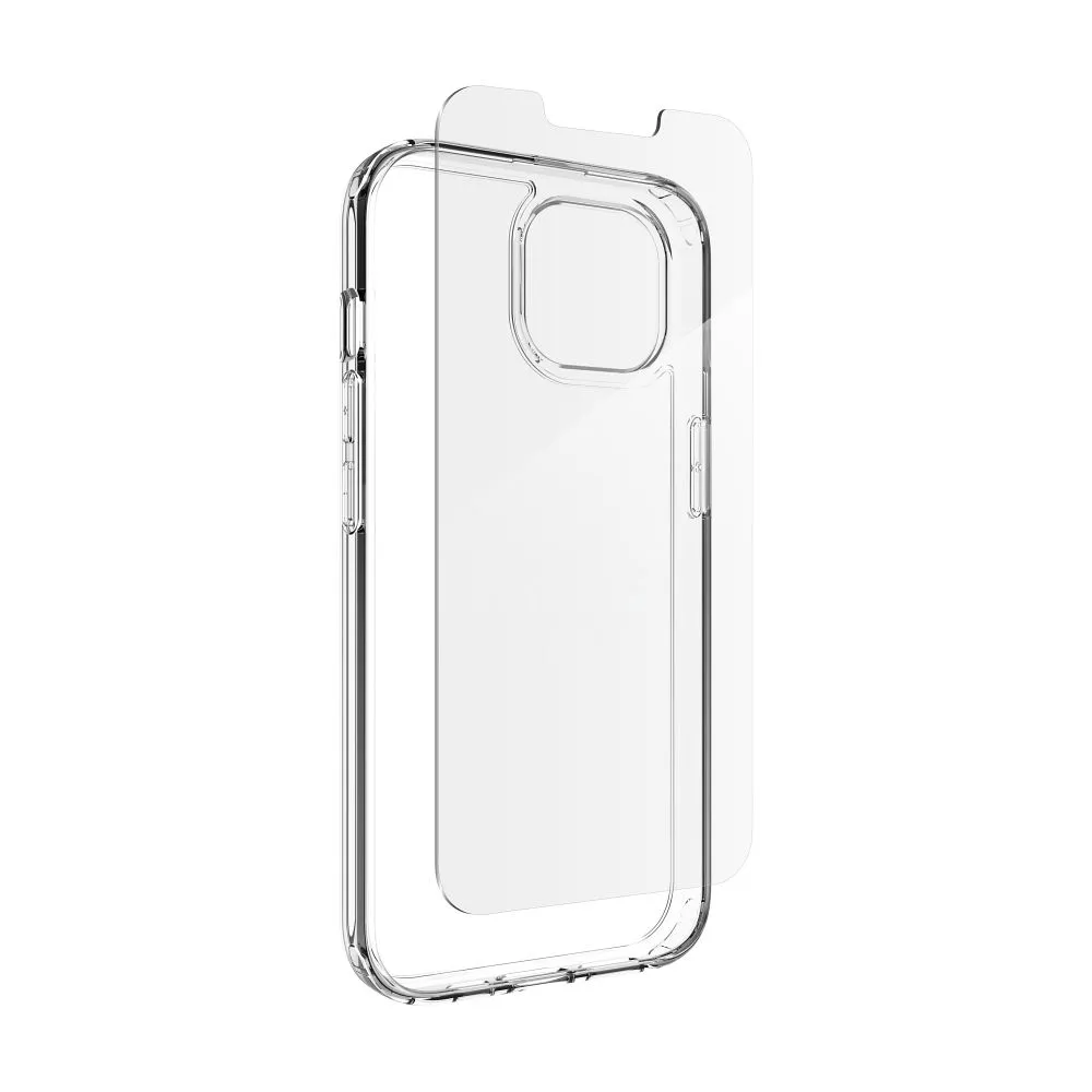ZAGG set cse + tempered glass IF DEFENCE BUNDLE for IPHONE 13 / 14 / 15 / 16e clear