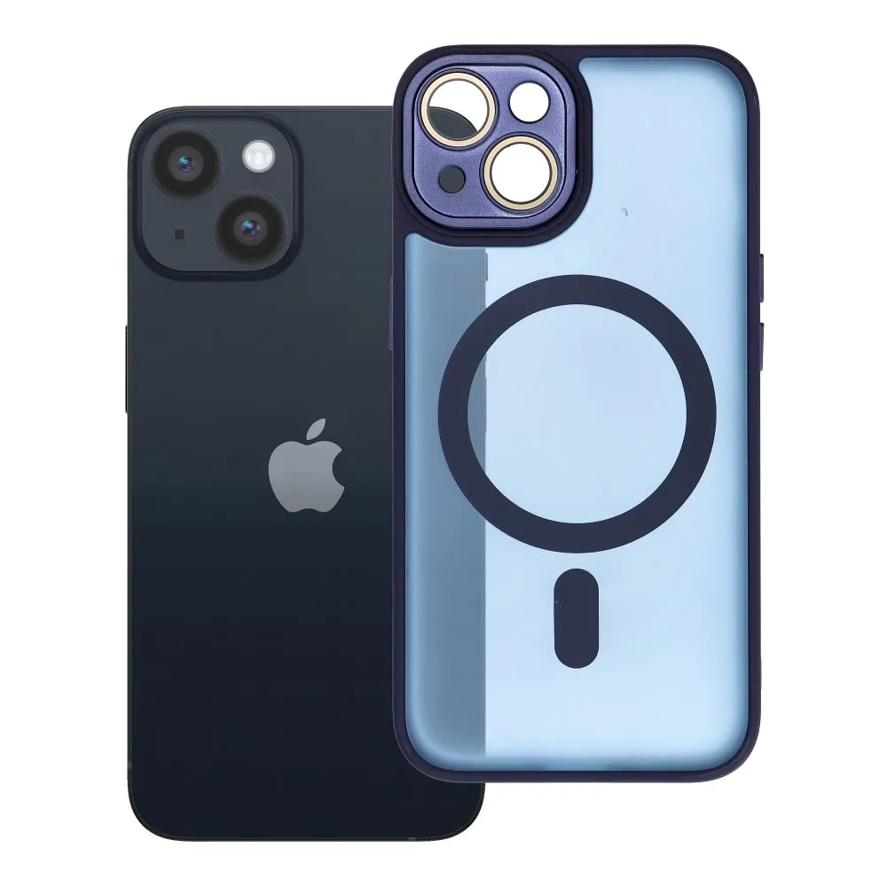 Case for iPhone 14 Variete Mag Cover compatible with MagSafe navy blue