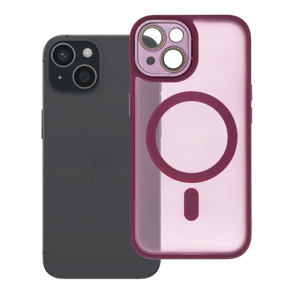 Case for iPhone 15 Variete Mag Cover compatible with MagSafe purple