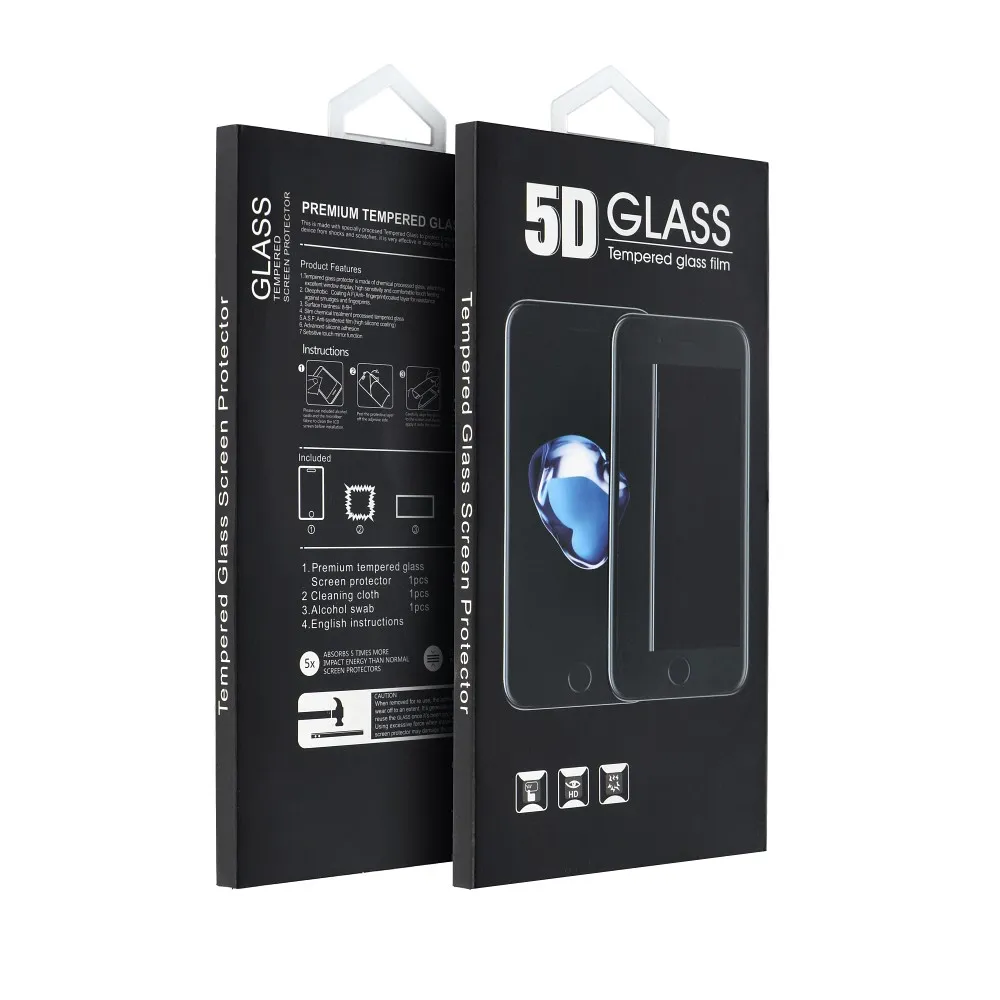 5D Full Glue Tempered Glass - for Samsung Galaxy A12 / M12 / F12 black