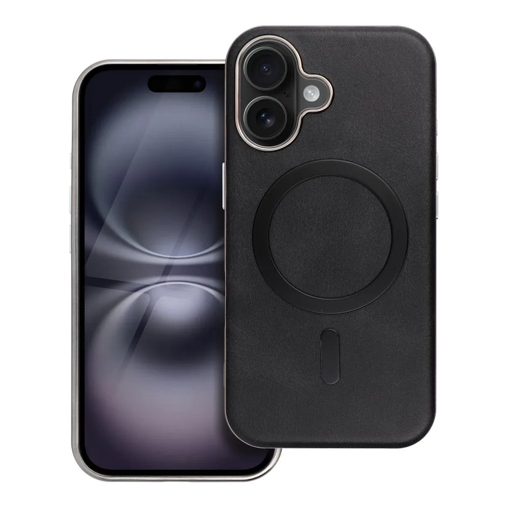 Case for iPhone 12 Gentleman Mag Cover compatible with MagSafe black