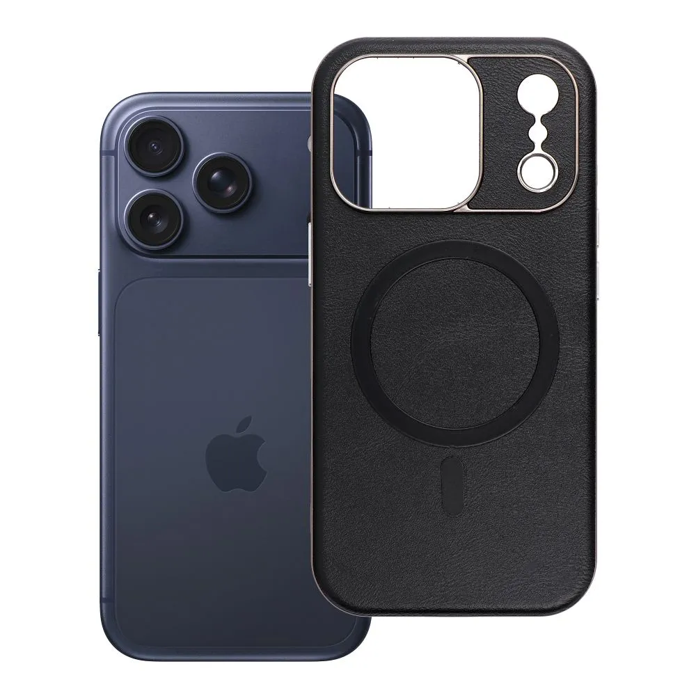 Case for iPhone 17 Pro / 18 Pro (low camera edge) Gentleman Mag Cover compatible with MagSafe black