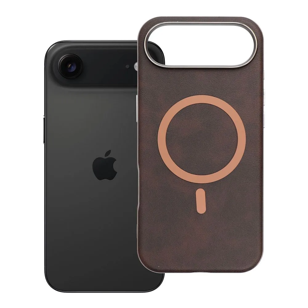 Case for iPhone 17 AIR Gentleman Mag Cover compatible with MagSafe brown