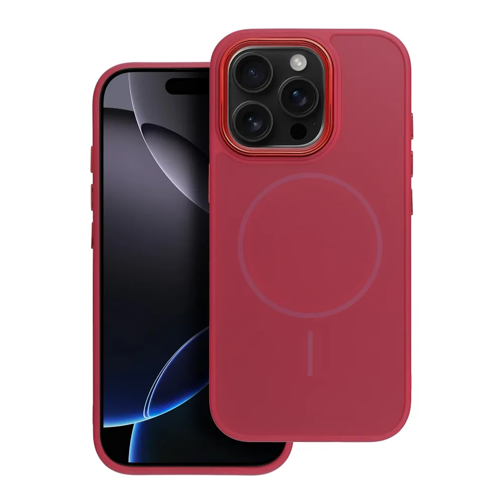 Case for iPhone 12 PRO Frame Mag Cover compatible with MagSafe magenta