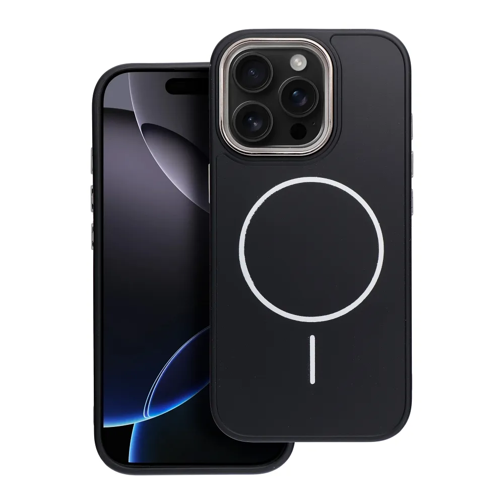 Case for iPhone 16 Frame Mag Cover compatible with MagSafe black