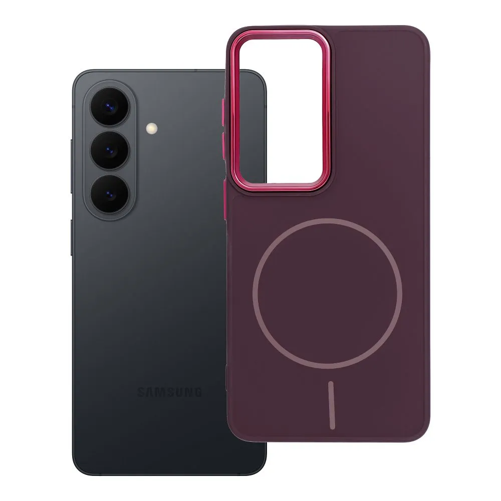 Case for Samsung S26 Frame Mag Cover compatible with MagSafe purple