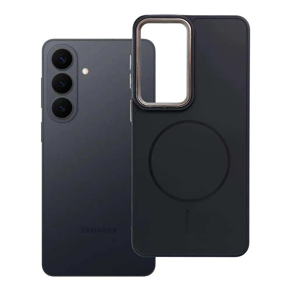 Case for Samsung S26 PLUS Frame Mag Cover compatible with MagSafe black