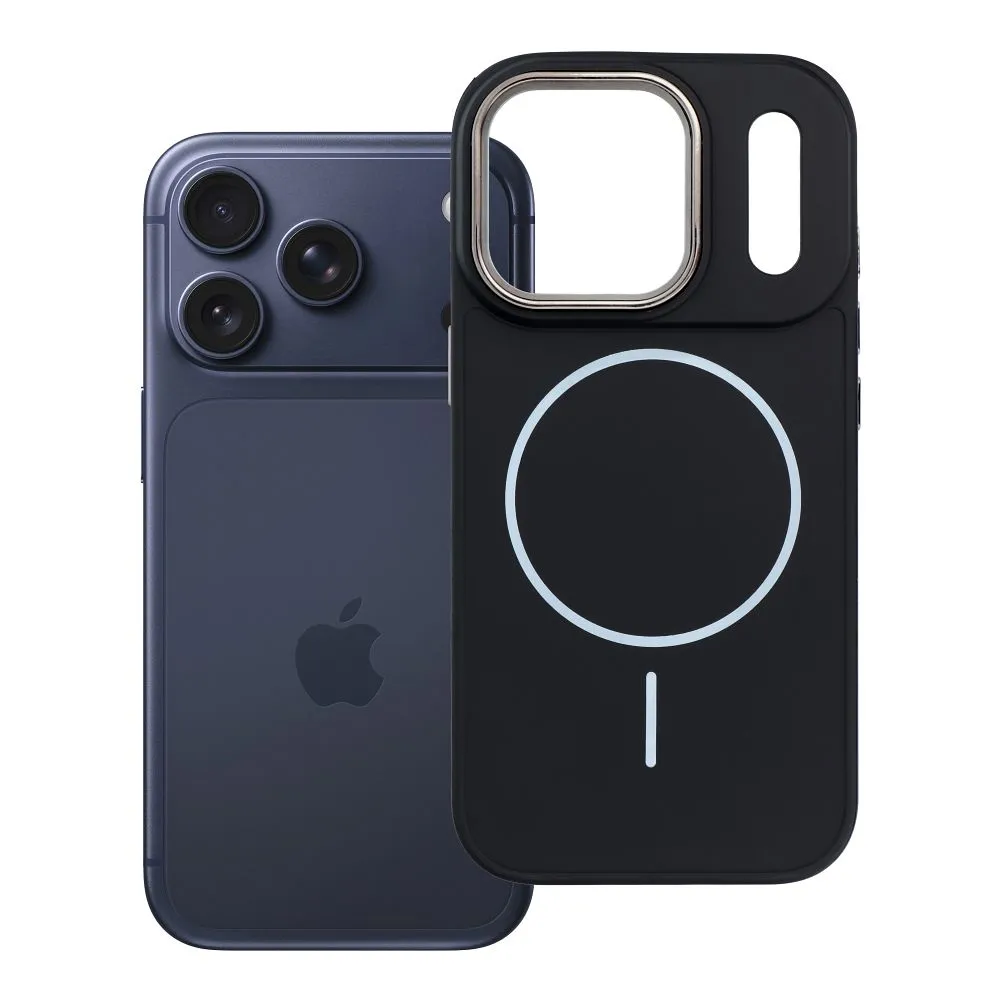 Case for iPhone 18 Pro / 17 Pro Frame Mag Cover compatible with MagSafe black