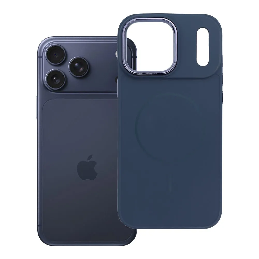 Case for iPhone 18 Pro Max / 17 Pro Max Frame Mag Cover compatible with MagSafe navy blue