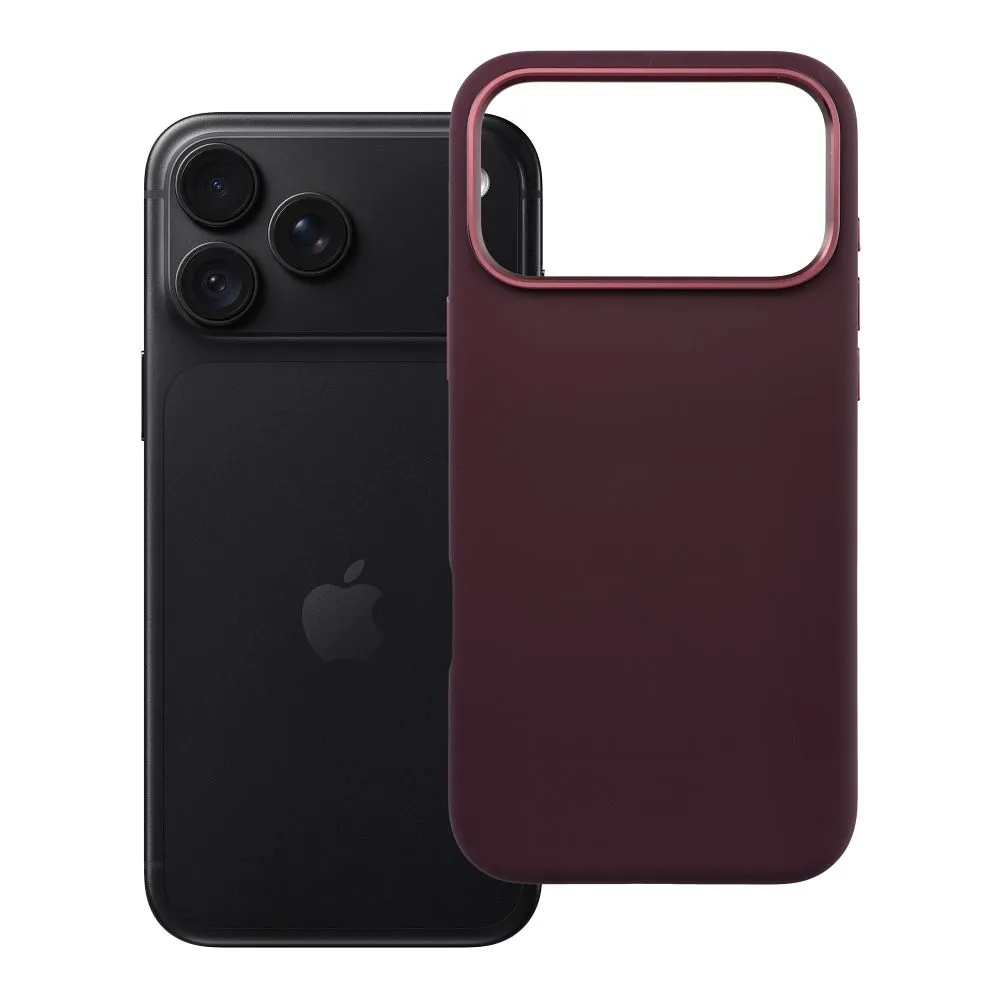 Case for iPhone 18 Pro Max / 17 Pro Max Forcell F-Protect Frame Premium compatible with Magsafe dark cherry