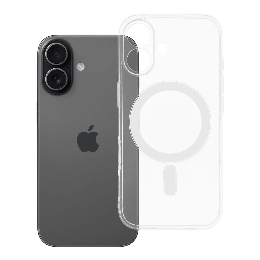 Case for iPhone 17 Clear Case 2 mm Mag Cover compatible with MagSafe (camera protection) transparent