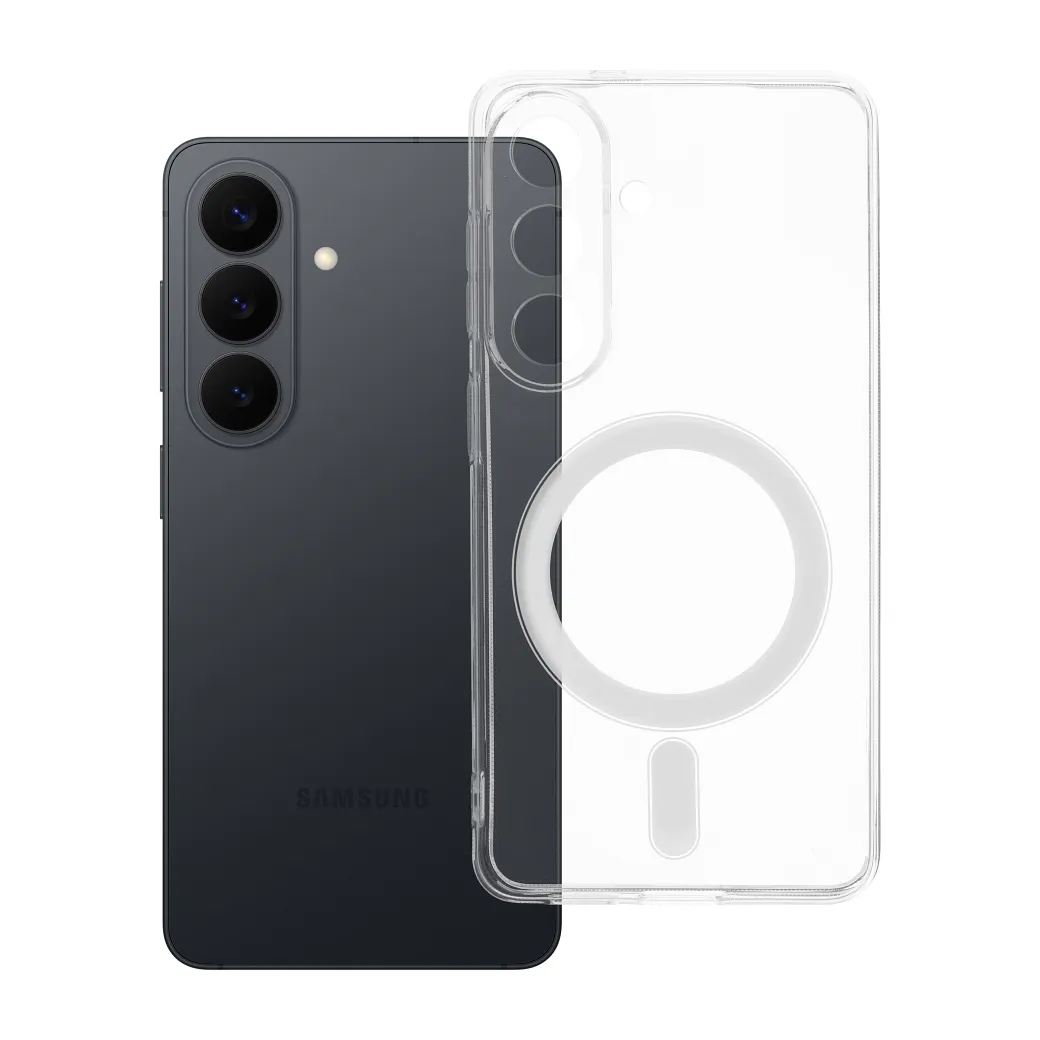 Case for Samsung S26 Clear Case 2 mm Mag Cover compatible with MagSafe (camera protection) transparent