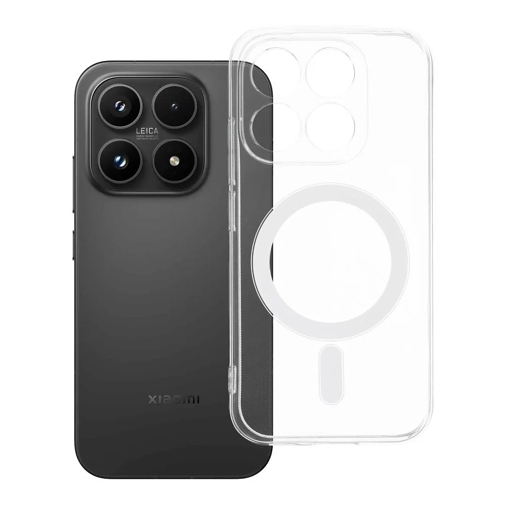 Case for Xiaomi 17 Clear Case 2 mm Mag Cover compatible with MagSafe (camera protection) transparent