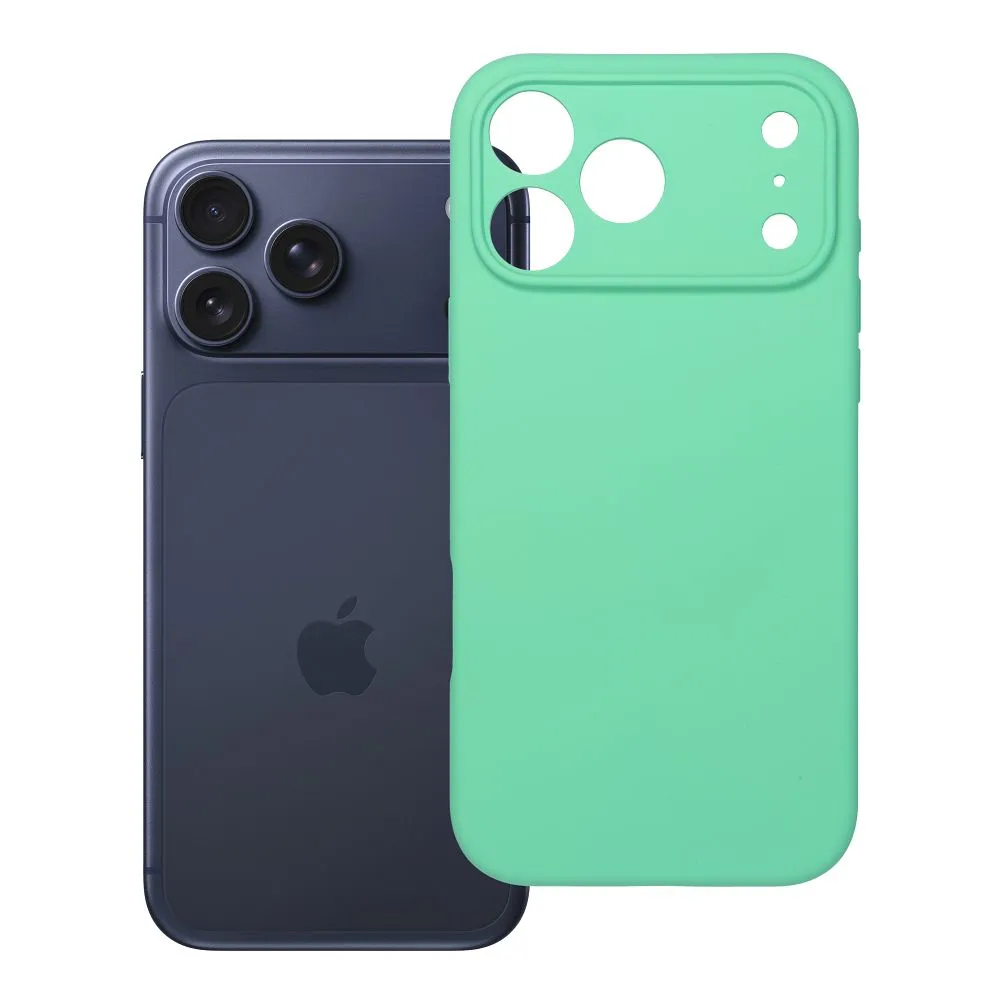 Case for iPhone 17 Pro Max / 18 Pro Max (low camera edge) Silicone 2mm (camera protection) zgodny z MagSafe mint