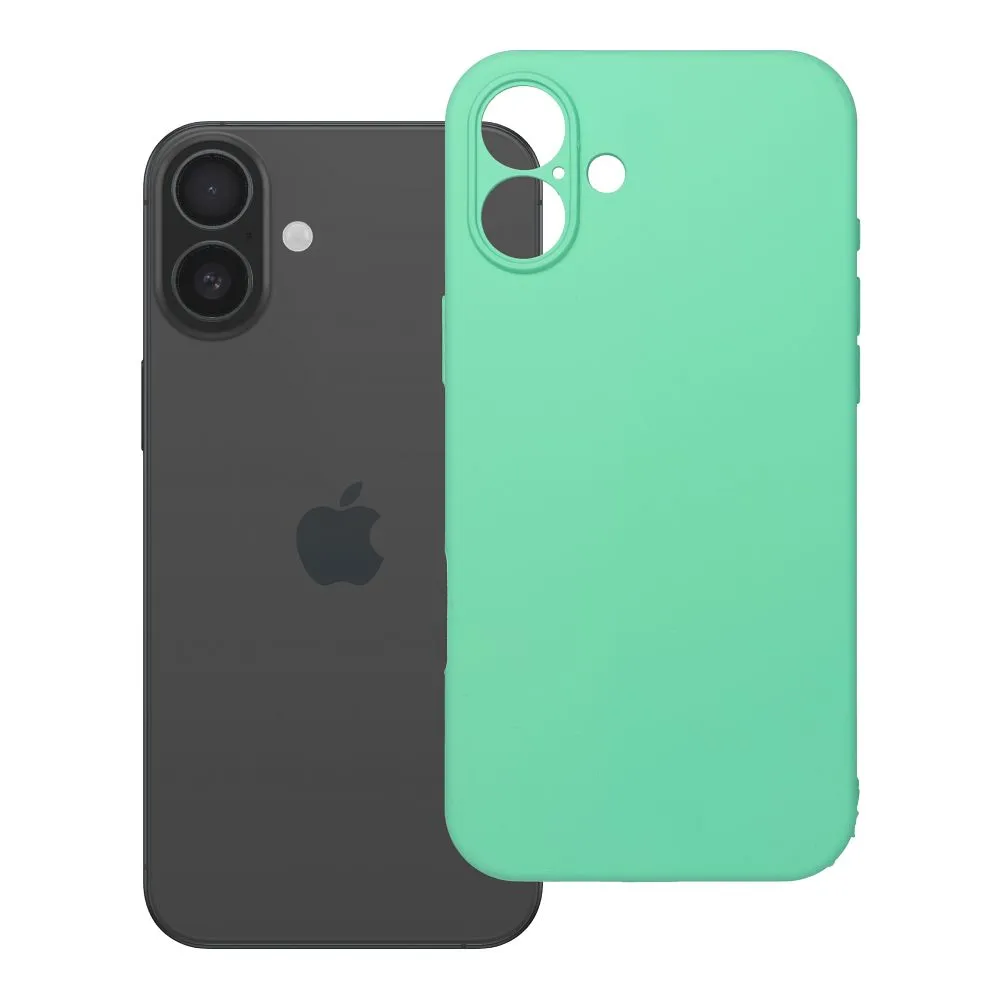 Case for iPhone 16 PLUS Silicone 2mm (camera protection) compatible with MagSafe mint