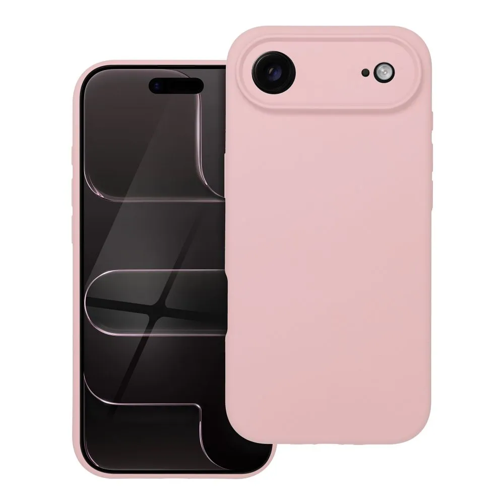 Case for iPhone 17 AIR Silicone 2mm (camera protection) compatible with MagSafe powder pink