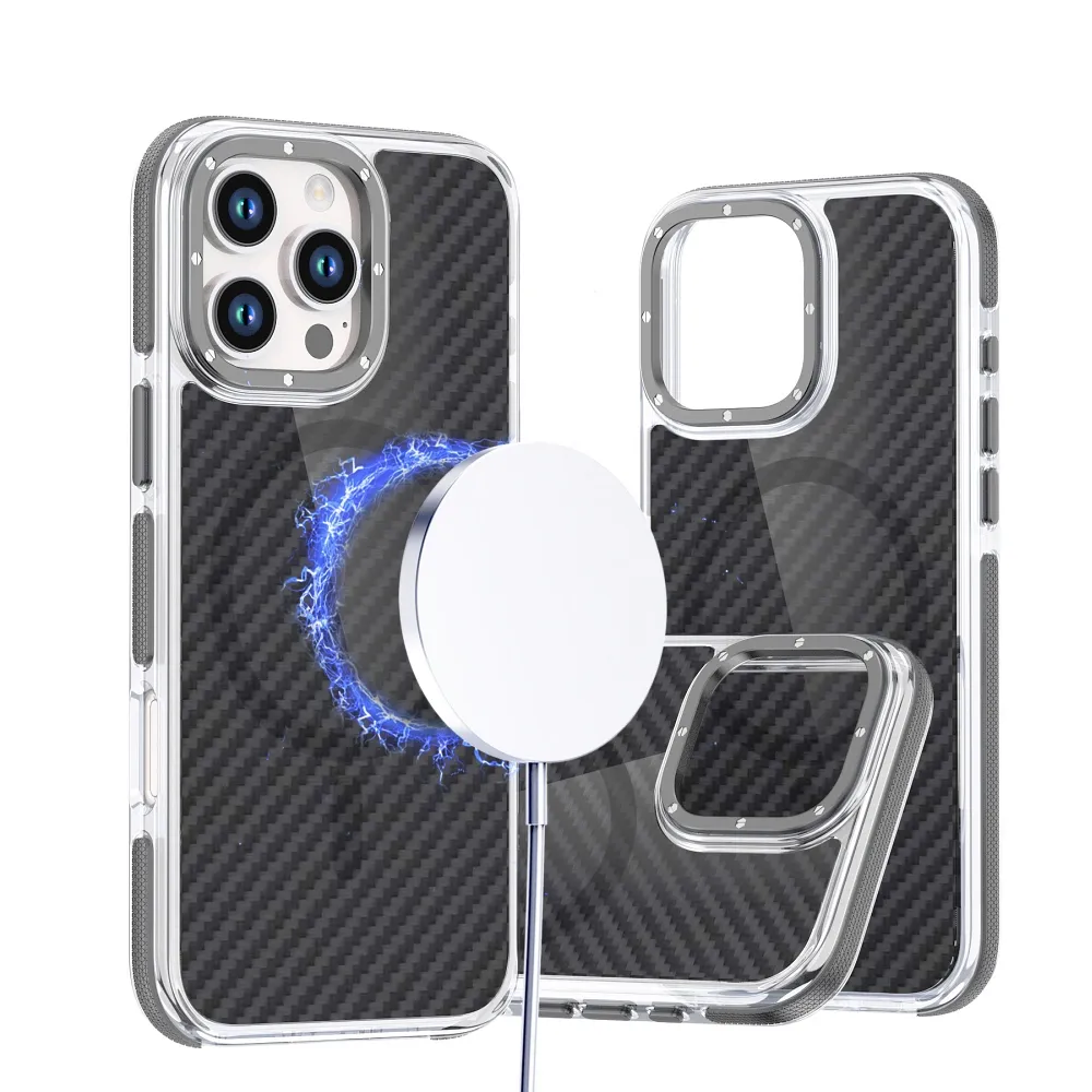Case for iPhone 17 Fiber compatible with MagSafe gray
