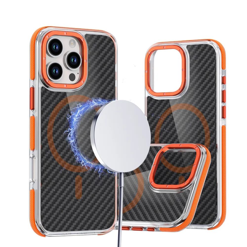 Case for Samsung A26 5G Fiber compatible with MagSafe orange