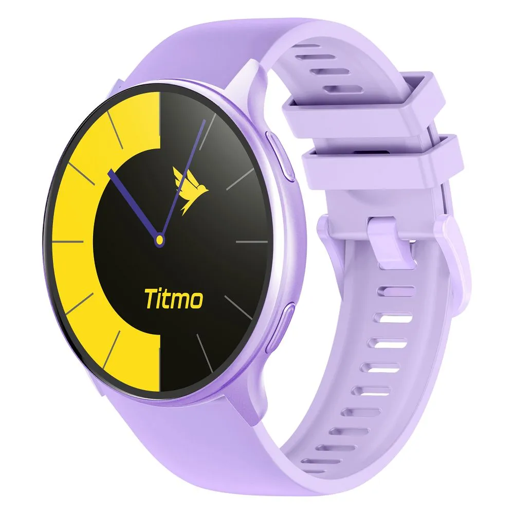 Smartwatch TITMO O-200 (GPS, AMOLED, bluetooth call, silicone strap) lavender