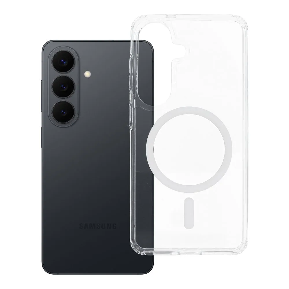 Case for Samsung S26 Forcell F-Protect Clear Hybrid Premium compatible with MagSafe transparent