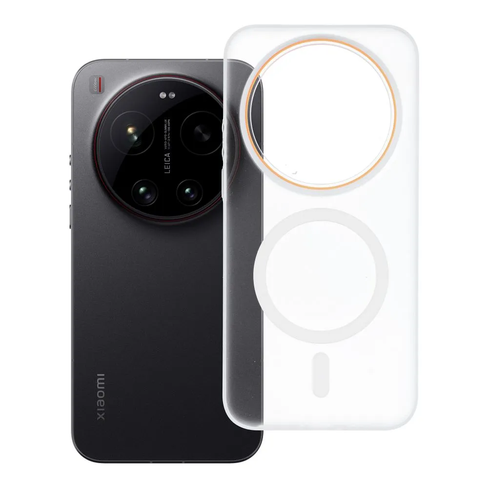 Case for Xiaomi 17 ULTRA Go Orange compatible with MagSafe transparent