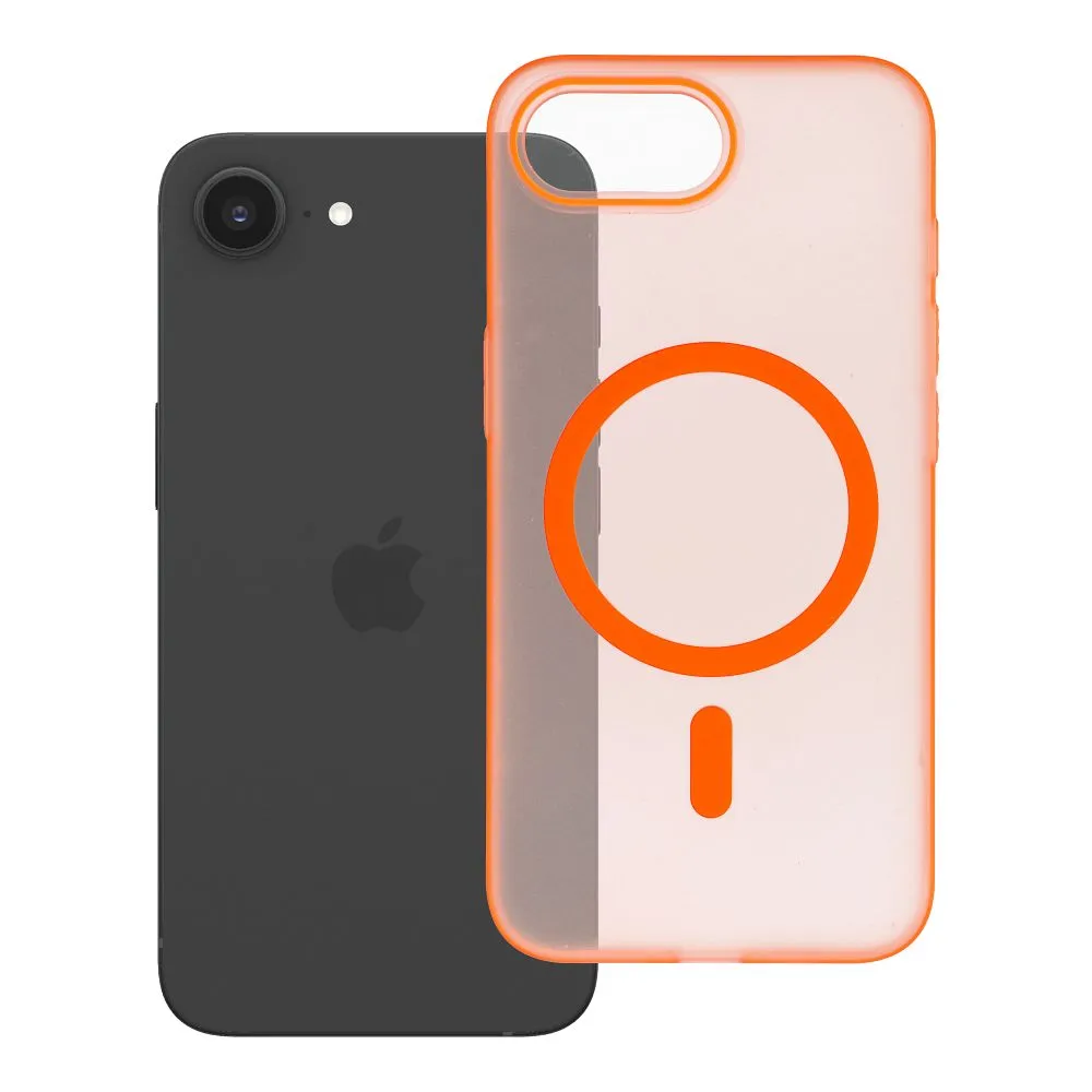 Case for iPhone 16e (SE4 2025) / 17e Go Orange compatible with MagSafe orange