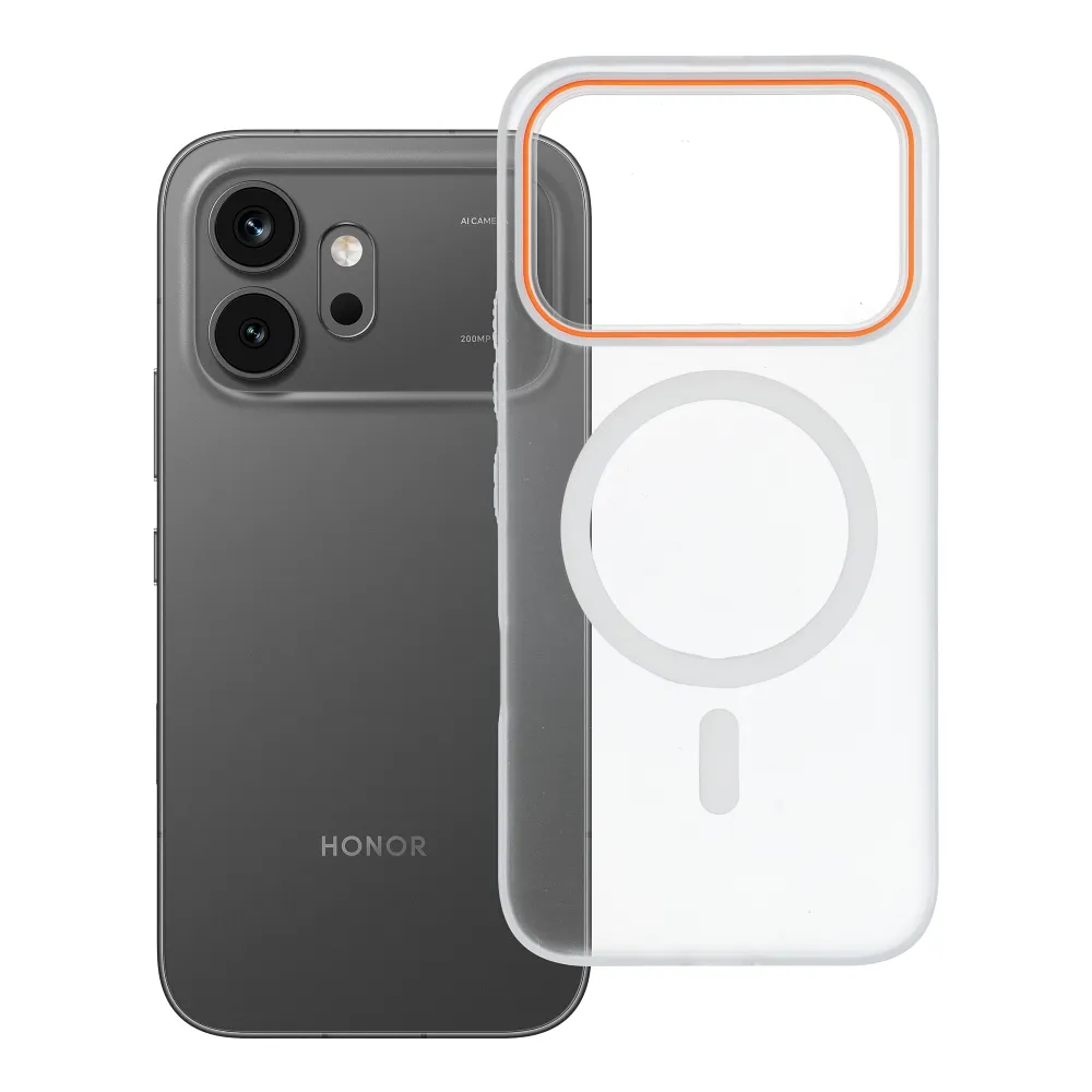 Case for Honor 600 / 600 PRO Go Orange compatible with MagSafe transparent