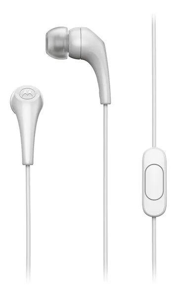 Wired earphones jack with mircophone 3,5mm MOTOROLA Ear Buds 2-S white