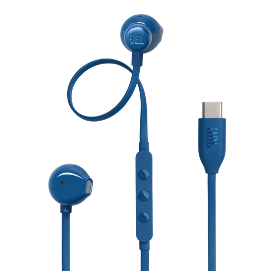 Wire earphones USB C JBL 305C blue