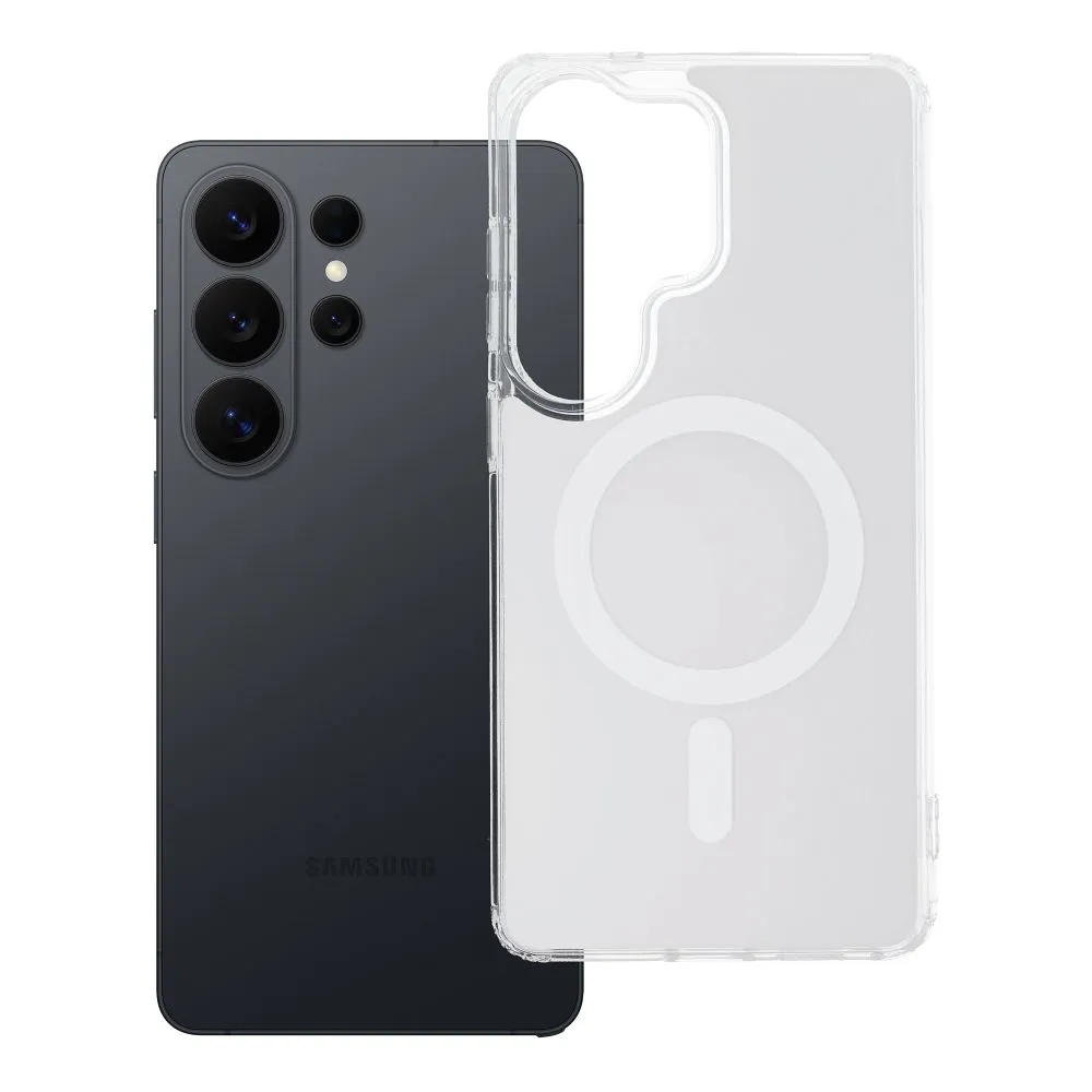 Case for Samsung S26 ULTRA Clear Fusion Mag Cover compatible with MagSafe white