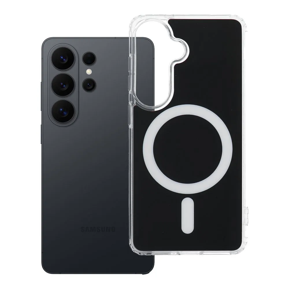 Case for Samsung S26 Clear Fusion Mag Cover compatible with MagSafe black