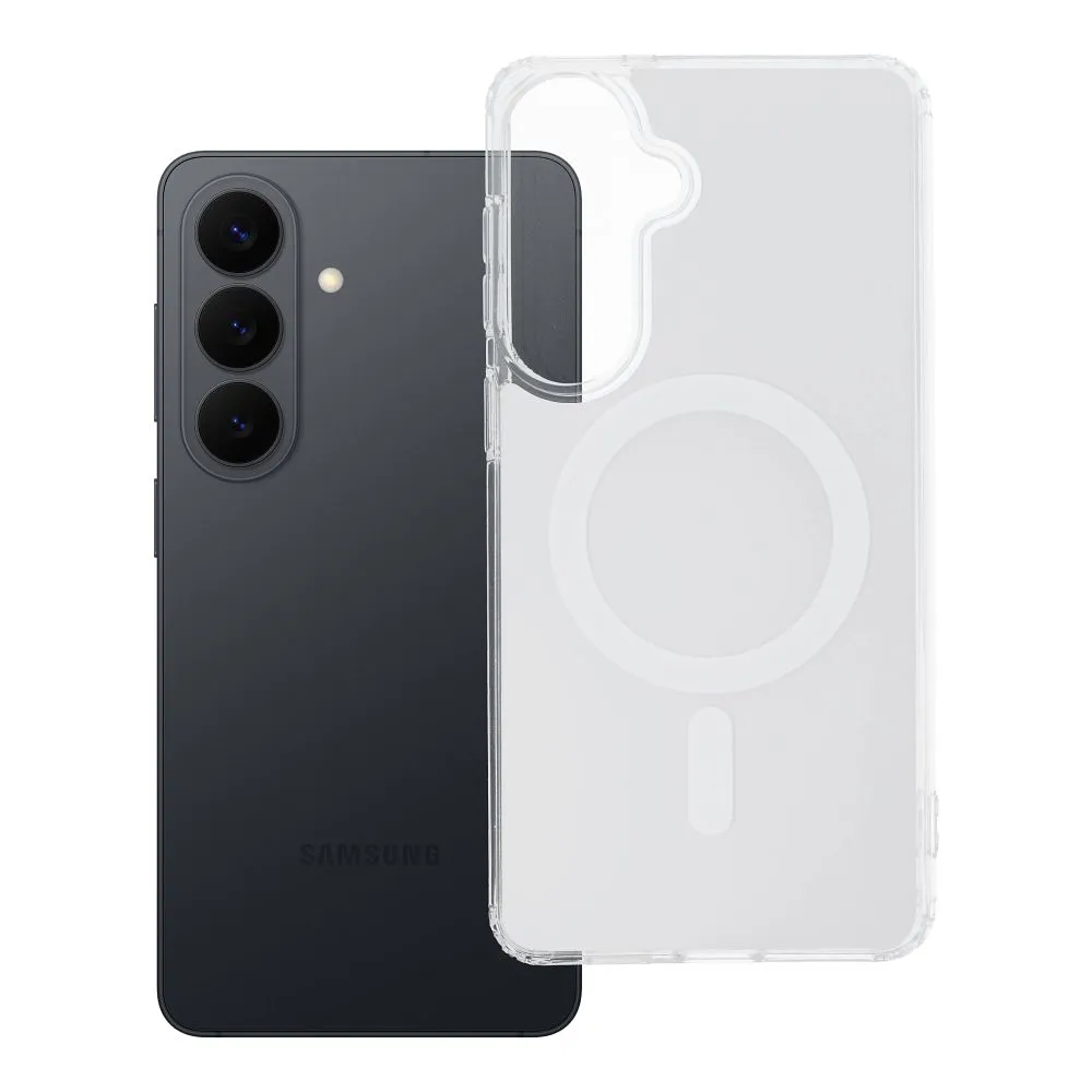 Case for Samsung S26 PLUS Clear Fusion Mag Cover compatible with MagSafe white