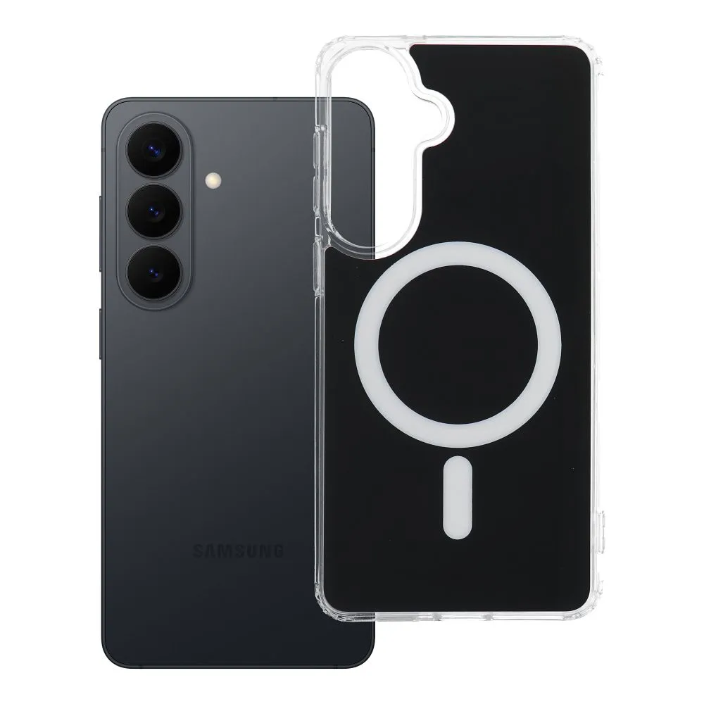Case for Samsung S26 PLUS Clear Fusion Mag Cover compatible with MagSafe black