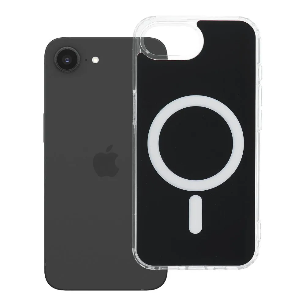 Case for iPhone 16e (SE4 2025) / 17e Clear Fusion Mag Cover compatible with MagSafe black