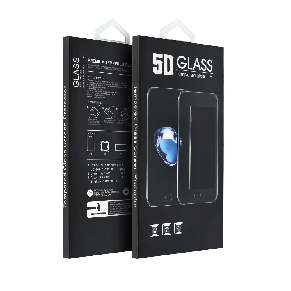 5D Full Glue Tempered Glass - for OPPO OPPO Reno 15 PRO black