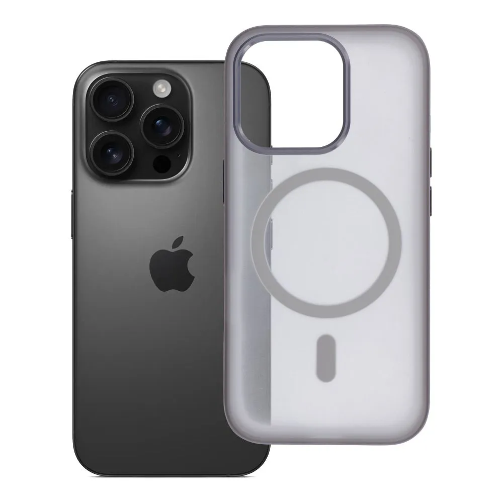 Case for iPhone 16 PRO Flexline Mag Cover compatible with MagSafe gray