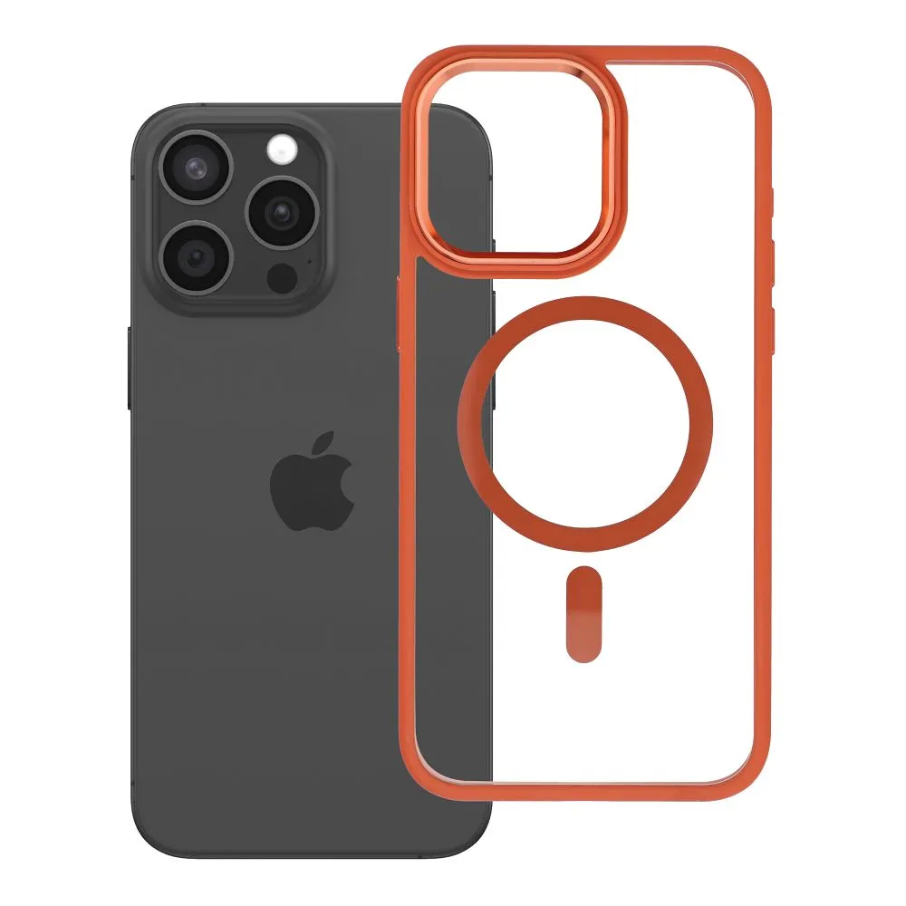 ROAR case MAG BUMPER compatible with MagSafe for IPHONE 15 Pro Max orange
