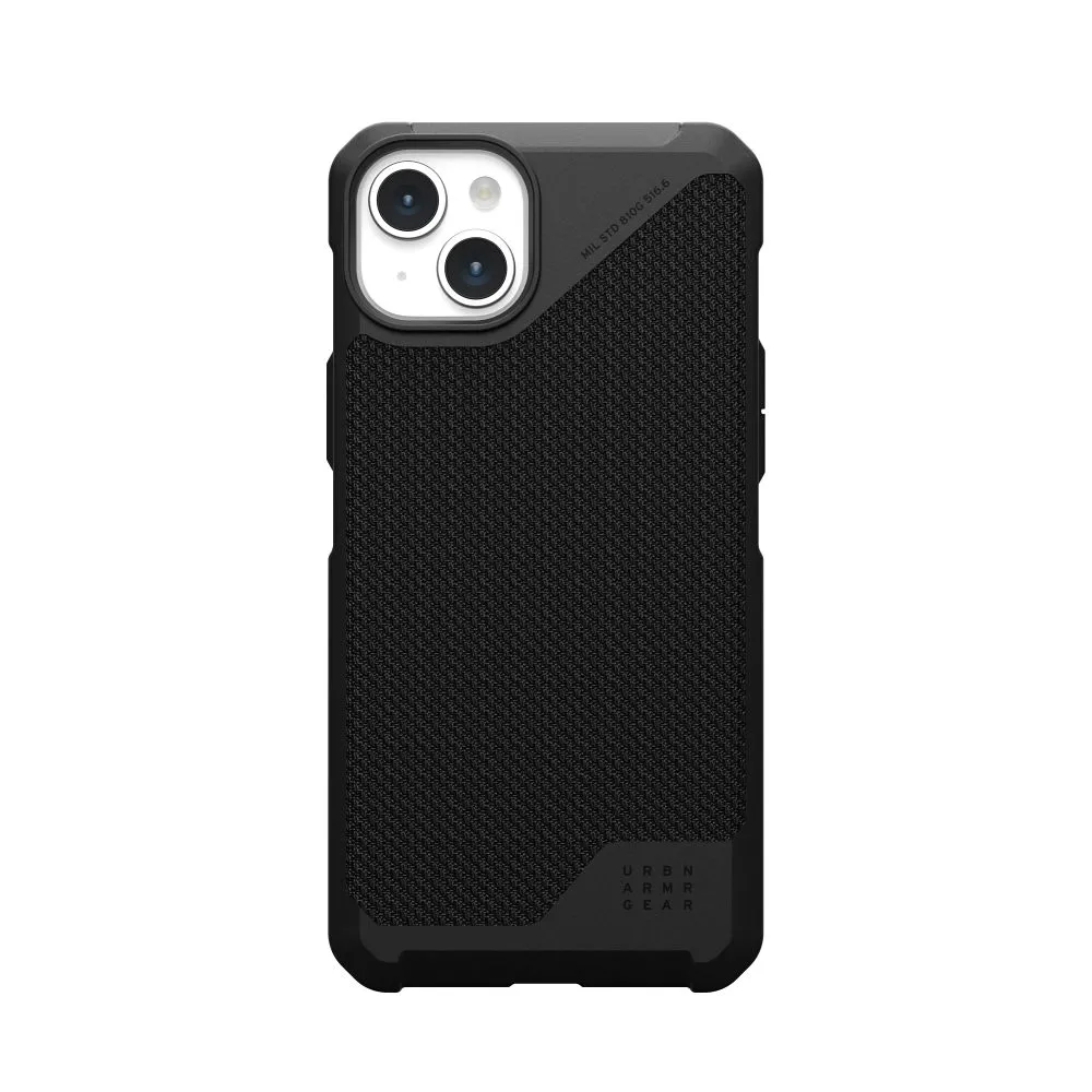 UAG Urban Armor Gear case METROPOLIS LT compatible with MagSafe for IPHONE 15 Plus kevlar black