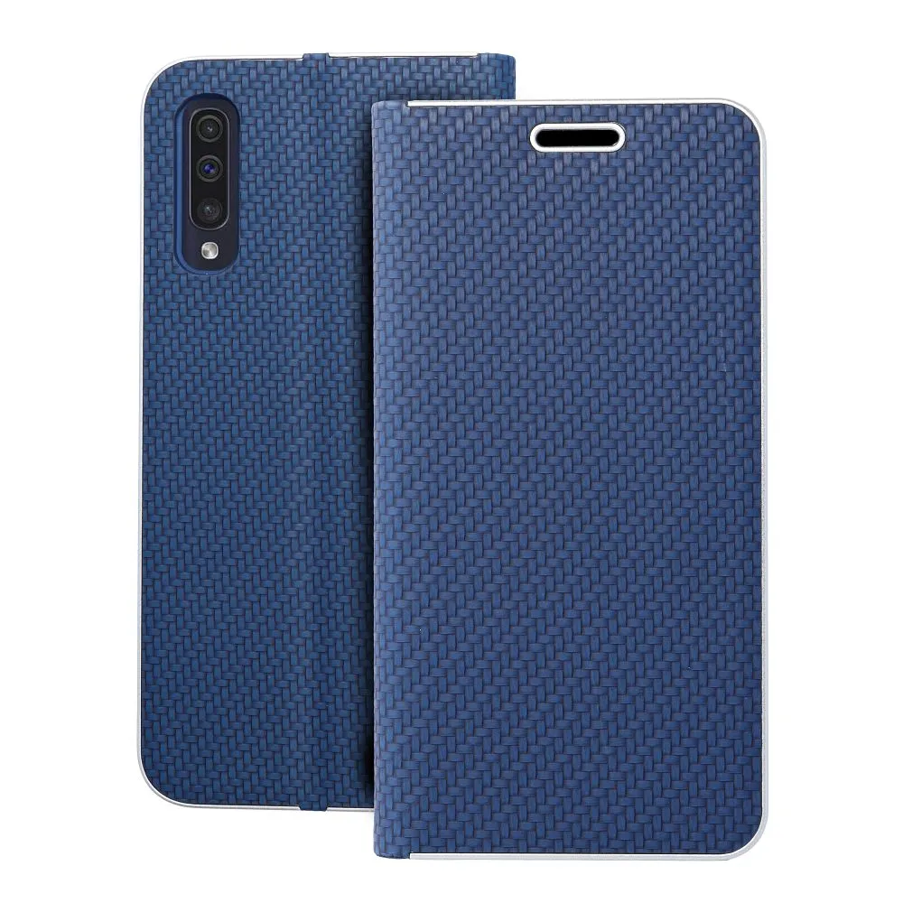 Flip case for Samsung A50 Luna Book Carbon blue