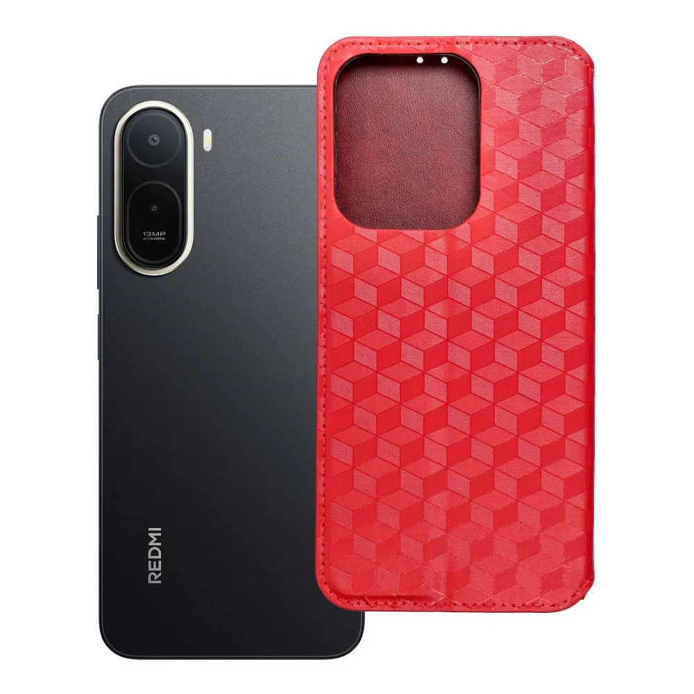 Flip case for Xiaomi Redmi A7 PRO Cubic Book red