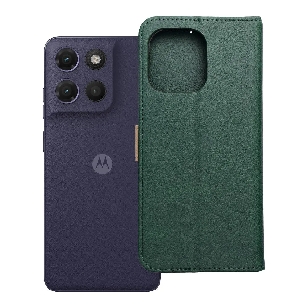 Flip case for Motorola G17 POWER Split Book green and gold