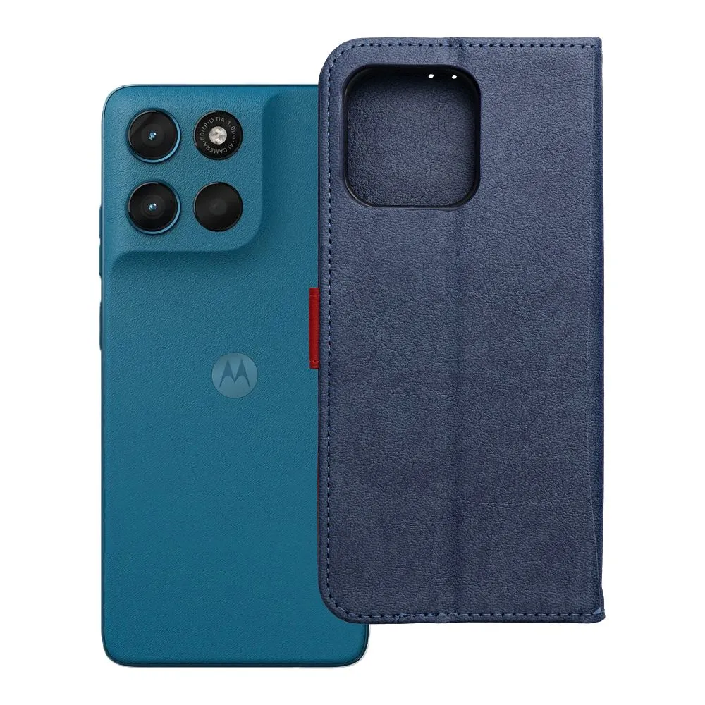 Flip case for Motorola G57 POWER Split Book navy and red