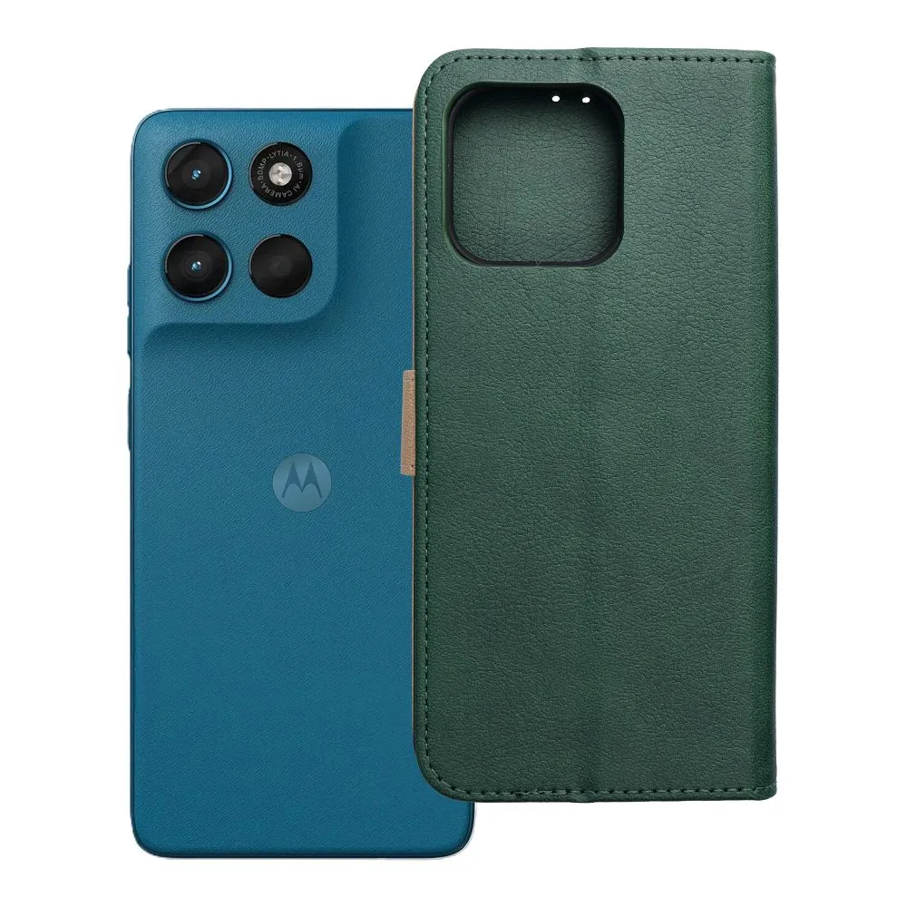 Flip case for Motorola G57 POWER Split Book green and gold