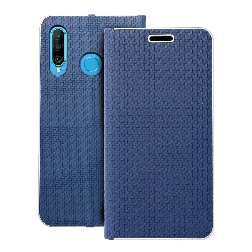 Flip case for Huawei P30 LITE Luna Book Carbon blue