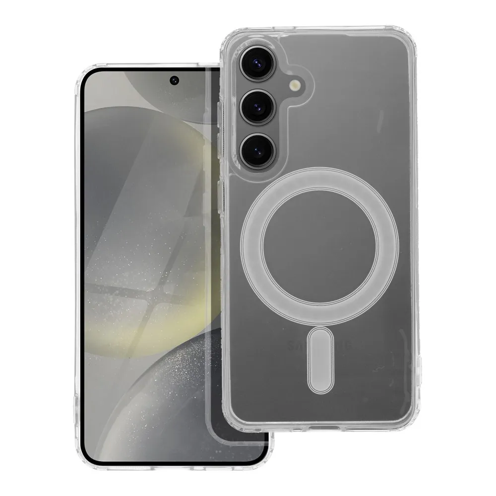 Case for Samsung S24 Clear Mag Cover (STR) compatible with MagSafe transparent