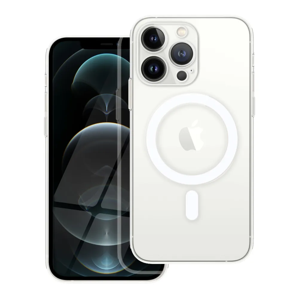 Case for iPhone 12 PRO Clear Mag Cover (STR / CAMERA PROTECTION) compatible with MagSafe transparent