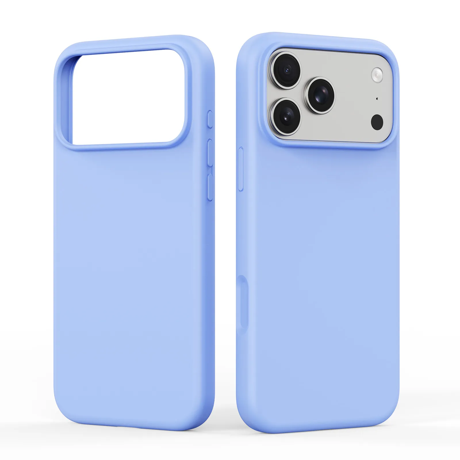 DUX DUCIS case PIEL LIQUID SILICONE compatible with MagSafe for iPhone 18 Pro/17 Pro light blue