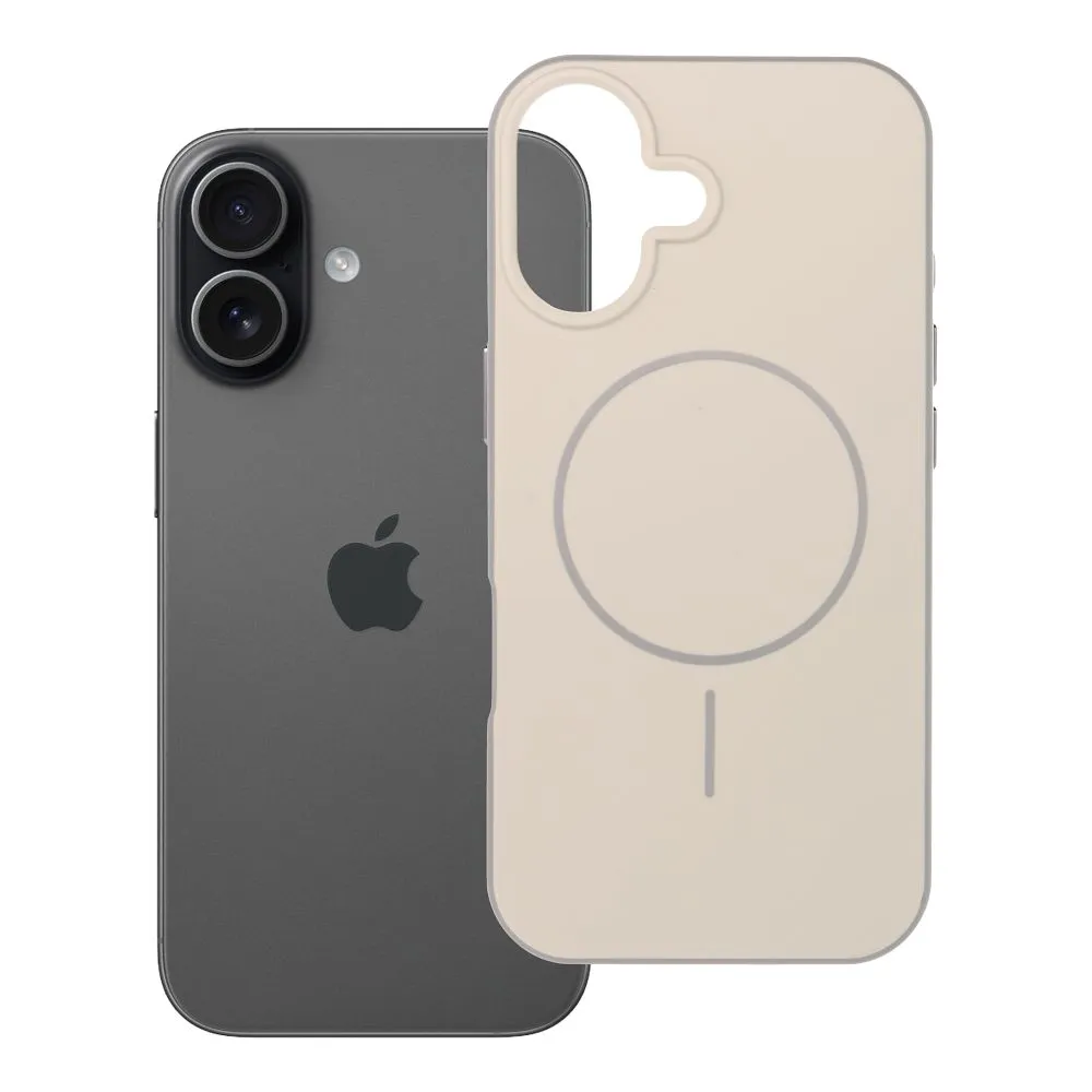 Case for iPhone 17 Forcell F-Protect Chromatic Premium compatible with MagSafe antique white
