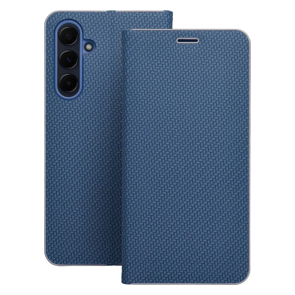 Flip case for Samsung S24 Luna Book Carbon blue